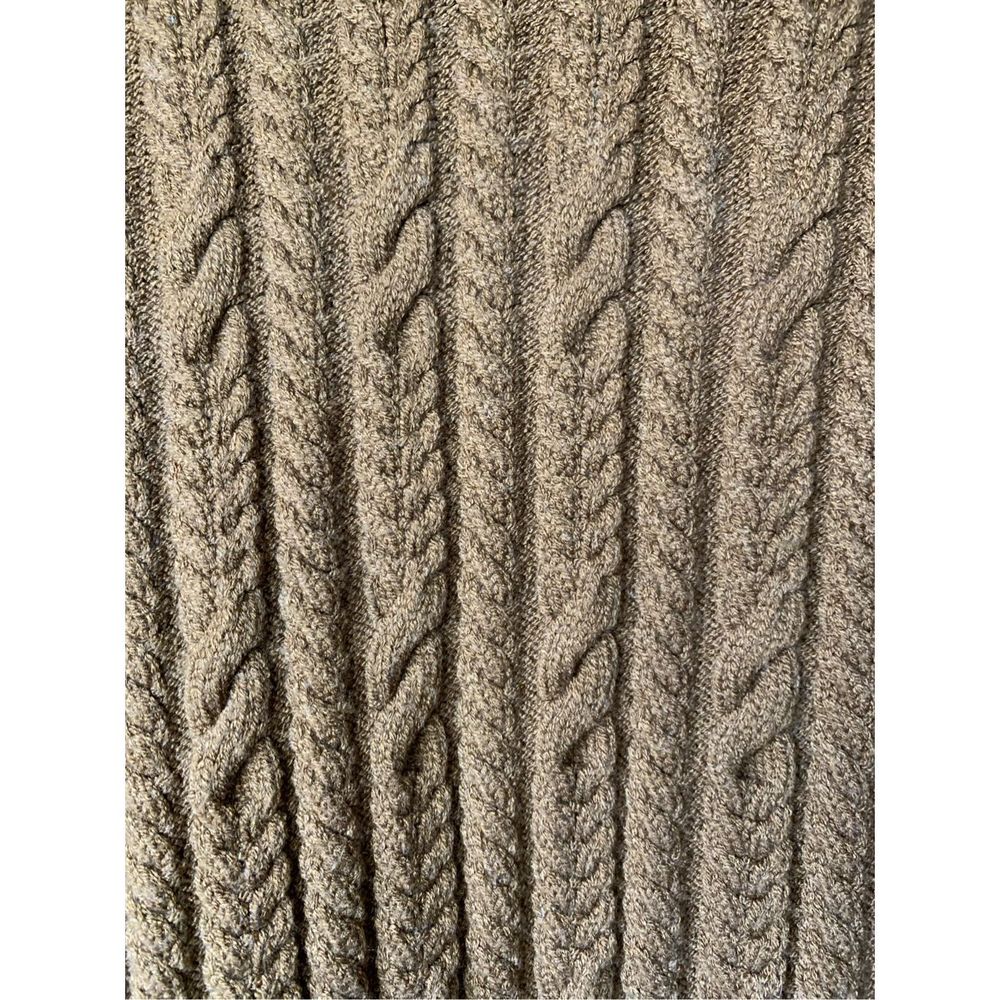 SOLD  Sleeveless Cable Knit Vest Brown S gently used no visible signs of wear - Picture 8 of 12